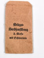 Kriegsverdienstkreuz 2. Klasse 1939 mit Schwertern ohne Hersteller ( Buntmetall ), in Verleihungstüte, diese mit Hersteller " Klein & Quenzer, Idar Oberstein " gestempelt