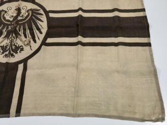 Kaiserliche Marine 1.Weltkrieg, Reichskriegsflagge als Bootsflagge 90 x 140cm. Geführtes Stück, dennoch in gutem Zustand