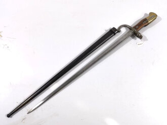 Frankreich, Epee Seitengewehr Gras Modell 1874,  nummerngleich, St.Etienne 1879,