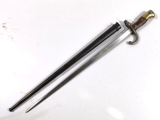 Frankreich, Epee Seitengewehr Gras Modell 1874,  nummerngleich, St.Etienne 1879,