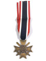 Kriegsverdienstkreuz 2. Klasse1939 mit Schwertern, ohne Hersteller, Buntmetall am Band