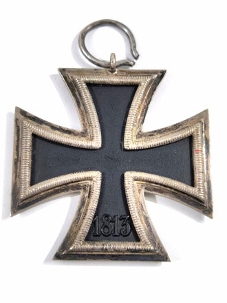 Eisernes Kreuz 2. Klasse 1939 ohne Hersteller, Magnetisch, Kern lässt sich leicht verschieben, Hakenkreuz minimal berieben, Bandring wurde unsachgemäß ergänzt