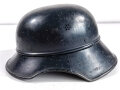 Stahlhelm Luftschutz. Originallack , hatte scheinbar nie ein Abzeichen, Größe 56