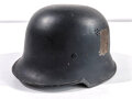 Stahlhelm Feuerwehr, Originallack, Abzeichen entfernt