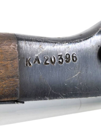 Seitengewehr M84/98 für K98 der Wehrmacht, getragenes Stück datiert 1941/42, Fremdstempel am Griff