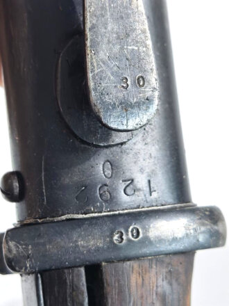 Seitengewehr M84/98 für K98 der Wehrmacht, getragenes Stück