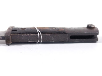 Seitengewehr M84/98 für K98 der Wehrmacht, nummerngleiches, getragenes Stück " S/176 K", leicht narbig