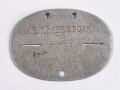 Erkennungsmarke Wehrmacht aus Aluminium eines Angehörigen " W.B.K. Paderborn " Wehrbezirks Kommando Paderborn