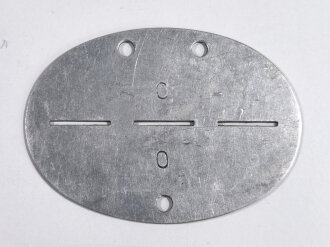 Erkennungsmarke Wehrmacht aus Aluminium eines Angehörigen " L./inf.Ers.Btl.40 " Lehr  Infanterie Ersatz Batallion 40