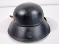 Stahlhelm Luftschutz, anscheinend in der DDR weiterverwendet, Kopfgröße 57