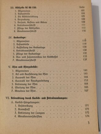 Oberkommando des Heeres "Richtlinien über Austattung der genormten Reicharbeitsdienst-Baracken mit Geräten und technischen Ausrüstungen, datiert 1939, 240 Seiten, ca. DIN A6