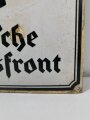 Emailleschild " Deutsche Arbeitsfront" 50 x 50cm,  alt "restauriert". Mittlerweile seltene Gelegenheit ein tatsächlich originales Schild zu kaufen