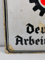 Emailleschild " Deutsche Arbeitsfront" 50 x 50cm,  alt "restauriert". Mittlerweile seltene Gelegenheit ein tatsächlich originales Schild zu kaufen