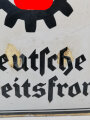 Emailleschild " Deutsche Arbeitsfront" 50 x 50cm,  alt "restauriert". Mittlerweile seltene Gelegenheit ein tatsächlich originales Schild zu kaufen