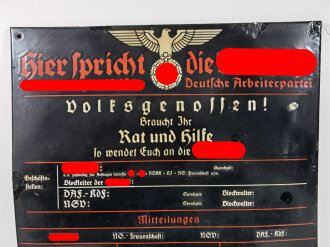 Emailleschild "Hier spricht die NSDAP" 64 x...