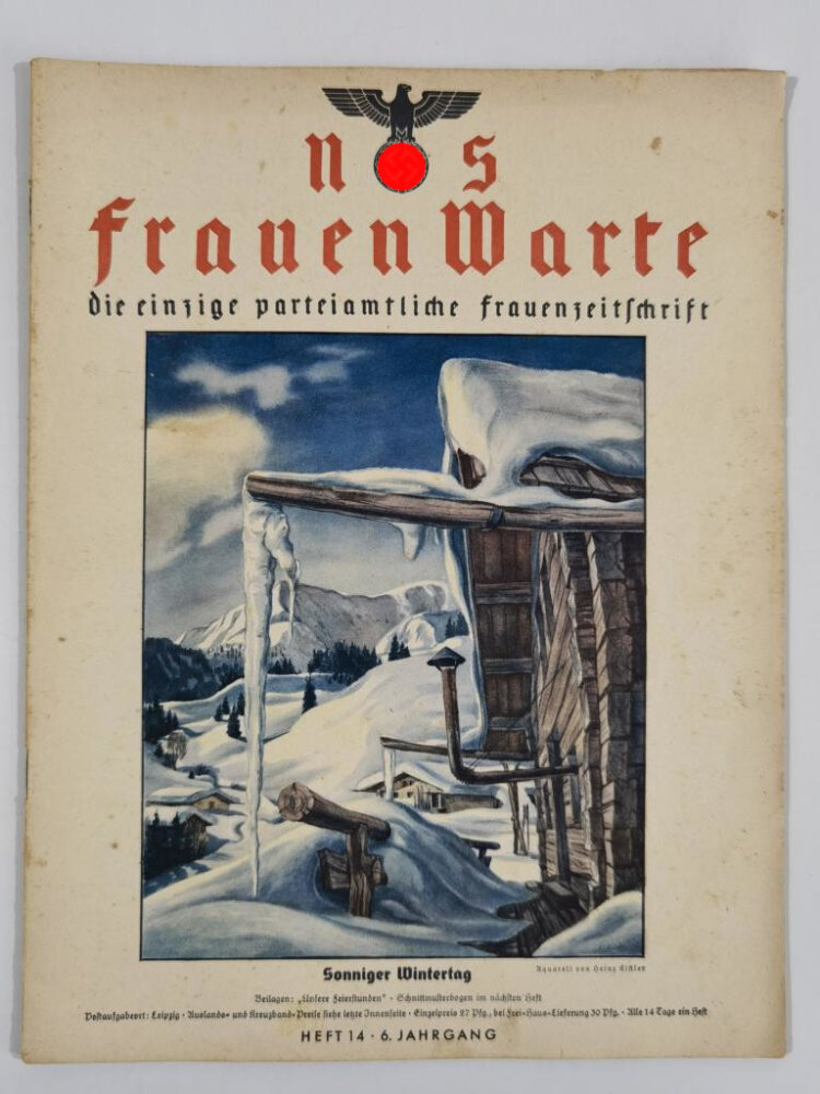 NS Frauenwarte Heft 14,6.Jahrgang, 1.Januar 1938, "Sonniger Wintertag