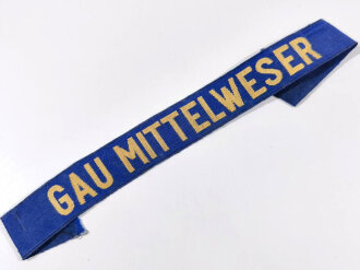 Stahlhelmbund Ärmelband " Gau Mittelweser" Gesamtlänge 33cm