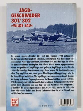 Willi Reschke Jagdgeschwader 301/302, "Wilde Sau", DIN A4, 249 Seiten, gebraucht, aus Raucherhaushalt