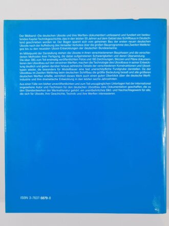 Die deutschen Uboote und ihre Werften, Eberhard Rössler,  DIN A4, 335 Seiten, gebraucht, aus Raucherhaushalt