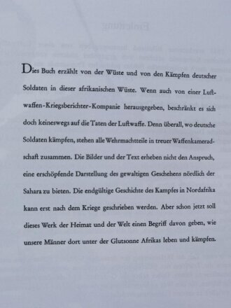 Balkenkreuz über Wüstensand, Farbbilderwerk des deutschen Afrika Korps, 159 Seiten, DIN A4, gebraucht, aus Raucherhaushalt