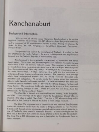 Kanchanaburi Spirit of the Death Railway and The River Kwai Bridge (Thailand), Second Edition 1988, 72 Seiten, DIN A4, gebraucht, Bindung löst sich, aus Raucherhaushalt