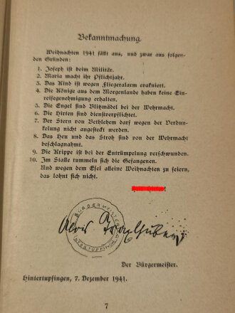 "..Ha, Ha!" Kleine Humoristische Soldatenfibel der 4. Kompanie, Weihnchten 1941, DIN A5, aus Raucheraushalt