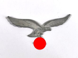 Luftwaffe, Adler für eine Schirmmütze aus Zink, Splinte fehlen