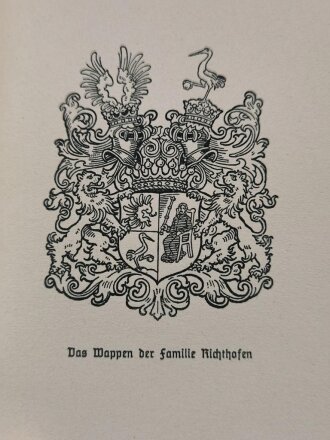 "Richthofen - der beste Jagdflieger des goßen Krieges" datiert 1938, ca. 160 Seiten, gebraucht, über DIN A5, aus Raucherhaushalt