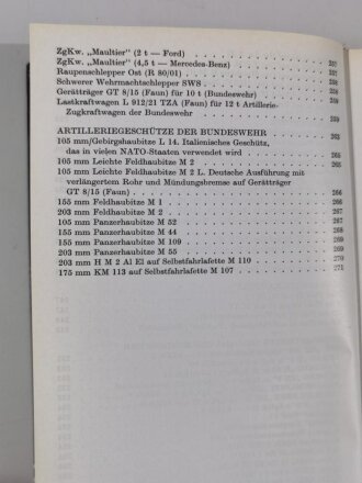 "Die deutschen Geschütze 1939 - 1945",  F.M. von Senger und Etterlin, DIN A5, 272 Seiten, aus Raucherhaushalt