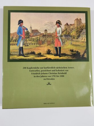 Die Kurfürstlich - Sächsische Armee um 1791 im Schutzumschlag, Reinhold Müller, Wolfgang Rother, DIN A4, 242 Seiten, aus Raucherhaushalt