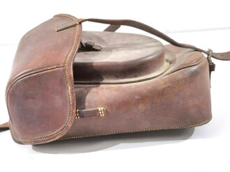 Packtasche für Berittene Wehrmacht. Leder trocken, datiert 1938, ungereinigtes Stück