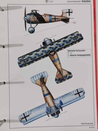 "Flugzeug Die Deutsche Luftwaffe", Fliegertruppe im ersten Weltkrieg (Ordner), Markierungen und Tarnanstriche der Deutschen Militärflugzeuge 1914 - Heute, DIN A4