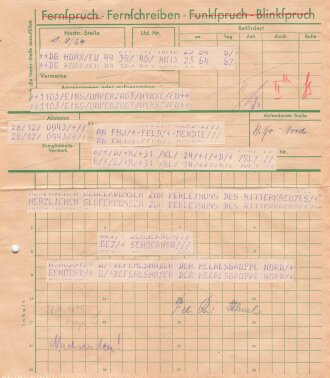 Mendte, Rolf. Ritterkreuz des Eisernen Kreuzes am 24.Dezember 1944.