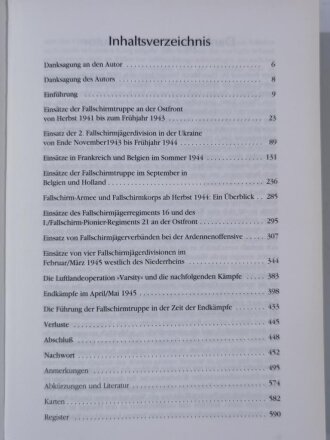 "Die deutsche Fallschirmtruppe 1942 - 1945", Einsätze auf Kriegsschauplätzen im Osten und Westen, Hans - Martin Stimpel, DIN A5, 592 Seiten