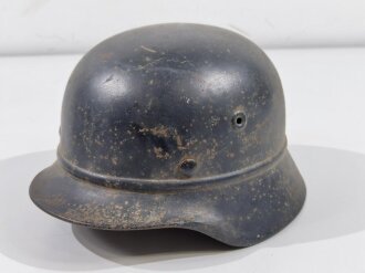 Stahlhelm Luftschutz. Originallack, hatte nie ein Emblem. Ungereinigtes Stück