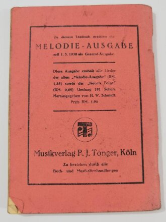 Lieder der Jugend "Uns geht die Sonne nicht unter." datiert 1940, 170 Seiten, DIN A6, stark gebraucht