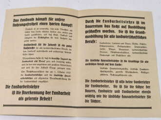 Werbefaltblatt "Plüg mit, Kamerad!" Ein Hof ohne Lehrling, ist ein Hof ohne Zukunft" 4 Seiten, DIN A5