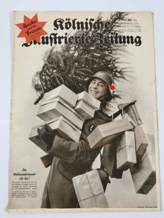 Kölnische Illustrierte Zeitung, Nummer 51, datiert 21. Dezember 1939, "Die Weihnachtspost ist da!",  über DIN A4