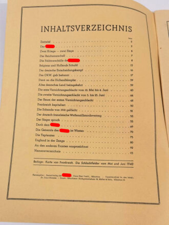 "Der deutsche Sieg im Westen". Chronik der beiden großen Vernichtungsschlachten im Westen, Zentralverlag der NSDAP, 1940