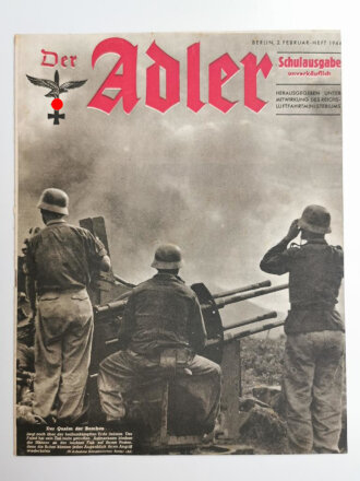 Der Adler Schulausgabe "Der Qualm der Bomben...", 2. Februar-Heft 1944