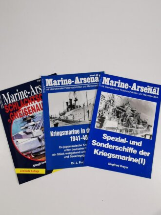 3 Ausgaben "Marine Arsenal," alle leicht gebraucht