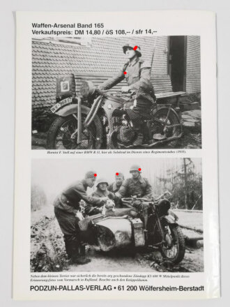 Waffen - Arsenal Band 165, "Kräder der Wehrmacht Ausbildung und Einsatz 1935 bis 1945", Horst Hinrichsen, 48 Seiten, DIN A4