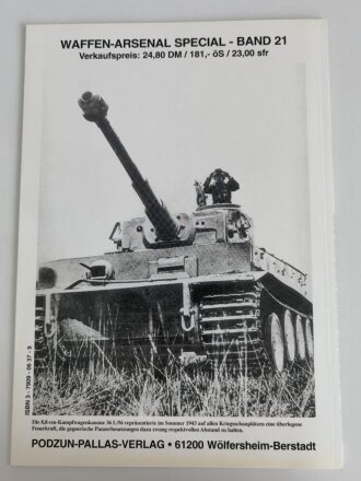 Waffen - Arsenal Panzerkampfwagen Special Band 21, "Tiger in der Truppe", 48 Seiten, DIN A4