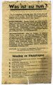 USA 2. Weltkrieg, "Eine Minute die Dir das Leben retten kann", Flugblatt ZG.84.K,  Einsatzzeit 1944-1945, stark gebraucht