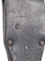 Koppelschuh zum K98 Seitengewehr M84/98 der Wehrmacht, undeutlicher Stempel  auf der Rückseite, deutlich getragenes Stück