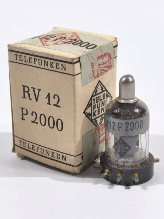 Röhre RV12 P2000 in der originalen Umverpackung, Wehrmacht, Funktion nicht geprüft