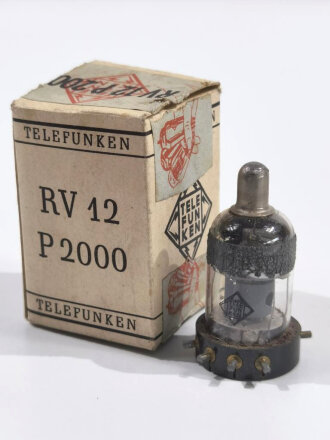 Röhre RV12 P2000 in der originalen Umverpackung, Wehrmacht, Funktion nicht geprüft