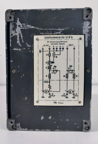 Umformer U5b datiert 1945, Originallack, Funktion nicht geprüft
