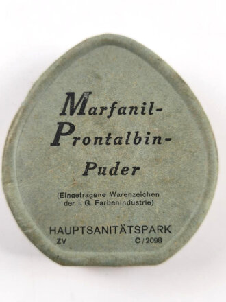 Pack "Marfanil Protalbin Puder" Wehrmacht. Hauptsanitätspark ZV. NUR FÜR DEKORATIONSZWECKE