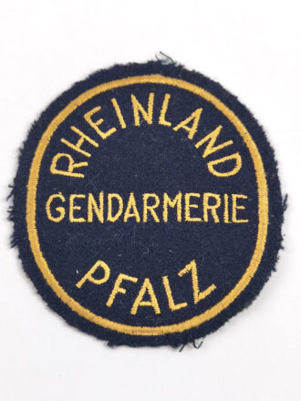 Ärmelabzeichen Polizei Rheinland- Pfalz " Gendarmerie " Rückseitig mit Kleberesten